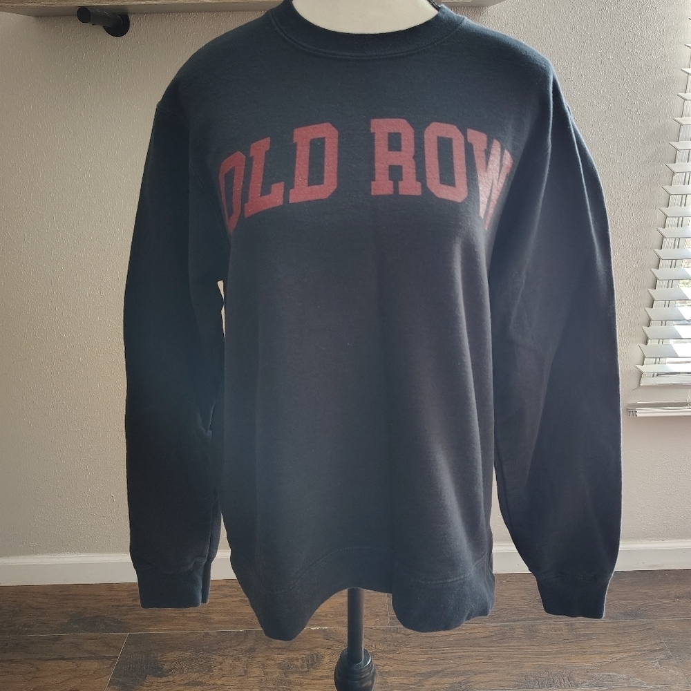 Men's Black Crewneck Sweatshirt Old Row Medium